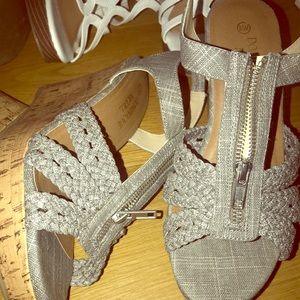 Grey wedge heels!